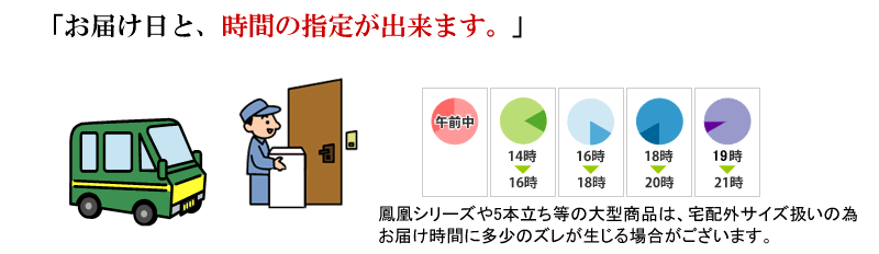 胡蝶蘭の配送時間が指定できます